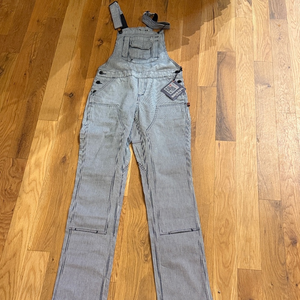 Dovetail Gray Striped Overalls